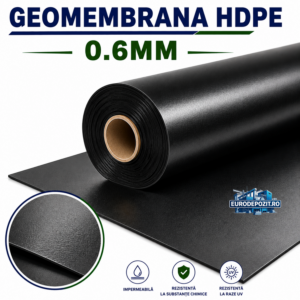 GEOMEMBRANA IRIGATII HDPE 0.6MM 5.3X100M 530MP/ROLA