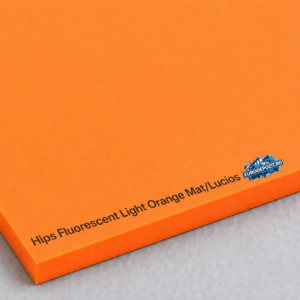 HIPS FLUORESCENT LIGHT ORANGE MAT/LUCIOS 3 X 2050 X 3050 MM