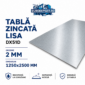 Tabla zincata lisa DX51D 2 x 1250 x 2500 mm - foaie din otel zincat